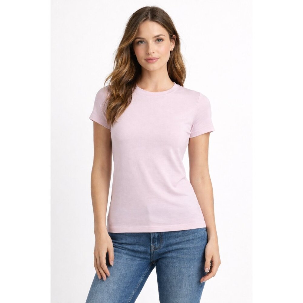 L’AGENCE Lilac Snow Cory Tee Shirt Medium New With Tags - Picture 4 of 10